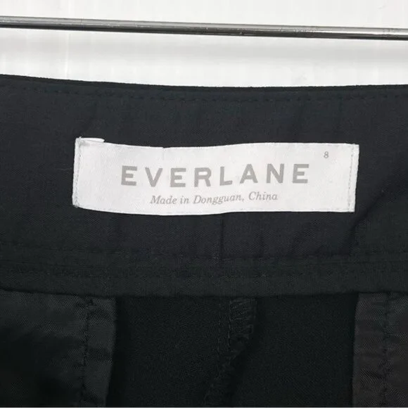 EVERLANE Black mid rise slim Wool skinny career Pants RN# 139393 size 8 - Picture 6 of 10